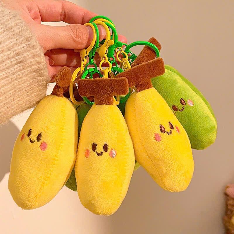 ** Móc khóa bông trái chuối mặt thêu