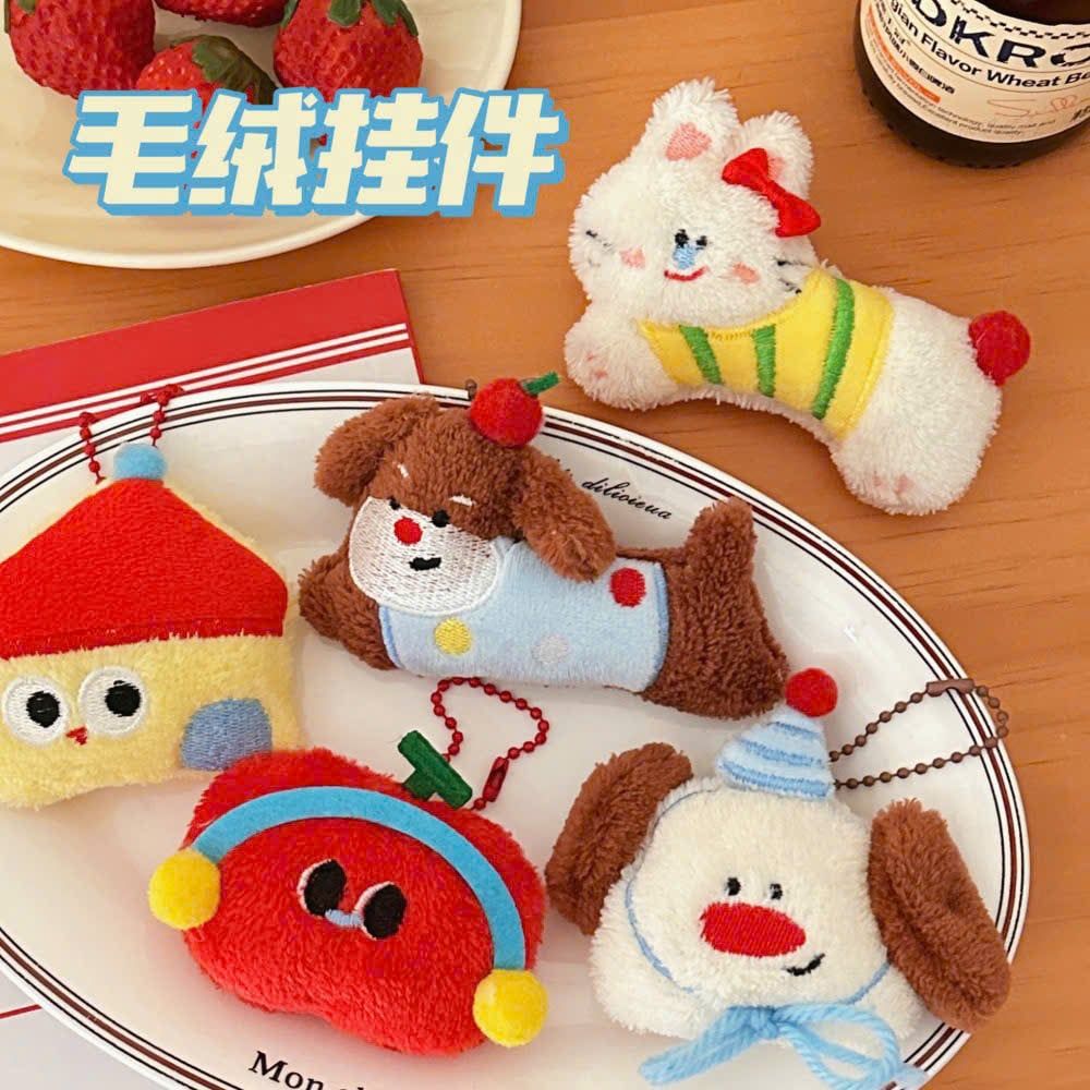 ** Móc khóa bông Cún/Mèo/Táo Have a nice day