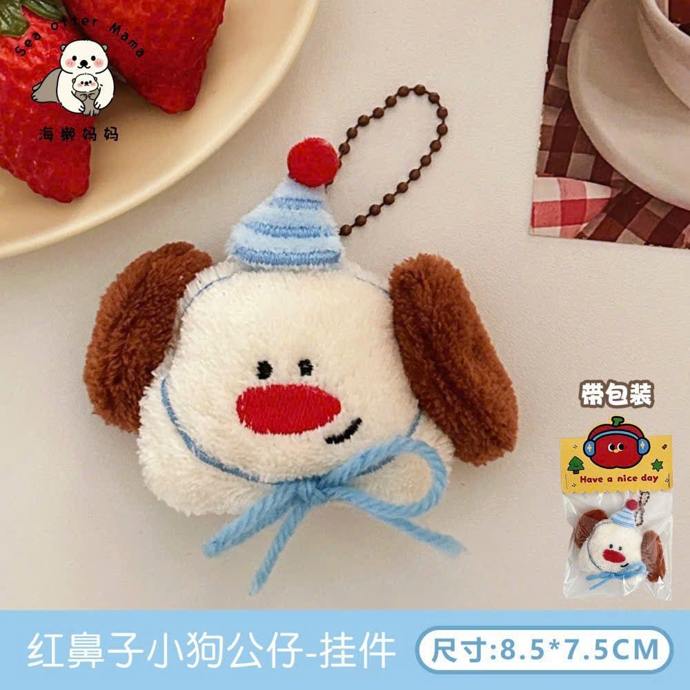 ** Móc khóa bông Cún/Mèo/Táo Have a nice day