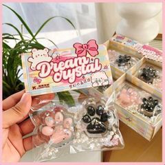 ** Slime 2 chân mèo thạch trong hồng/đen