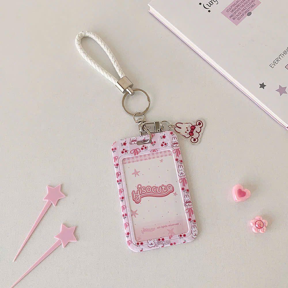 ** Móc treo/thẻ bảng tên Hisocute hồng