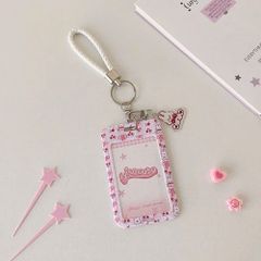 ** Móc treo/thẻ bảng tên Hisocute hồng