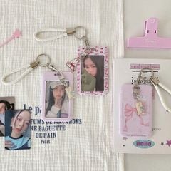 ** Móc treo/thẻ bảng tên Hisocute hồng