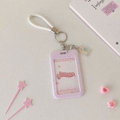 ** Móc treo/thẻ bảng tên Hisocute hồng