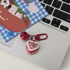 ** Móc khóa chủ đề giáng sinh lục lạc đỏ