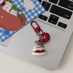 ** Dây đeo điện thoại chủ đề giáng sinh lục lạc đỏ