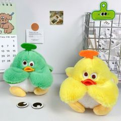 ** Móc khóa bông vịt vàng/xanh