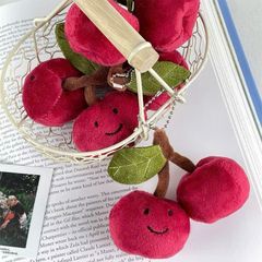 ** Móc khóa bông chùm 2 quả cherry đỏ