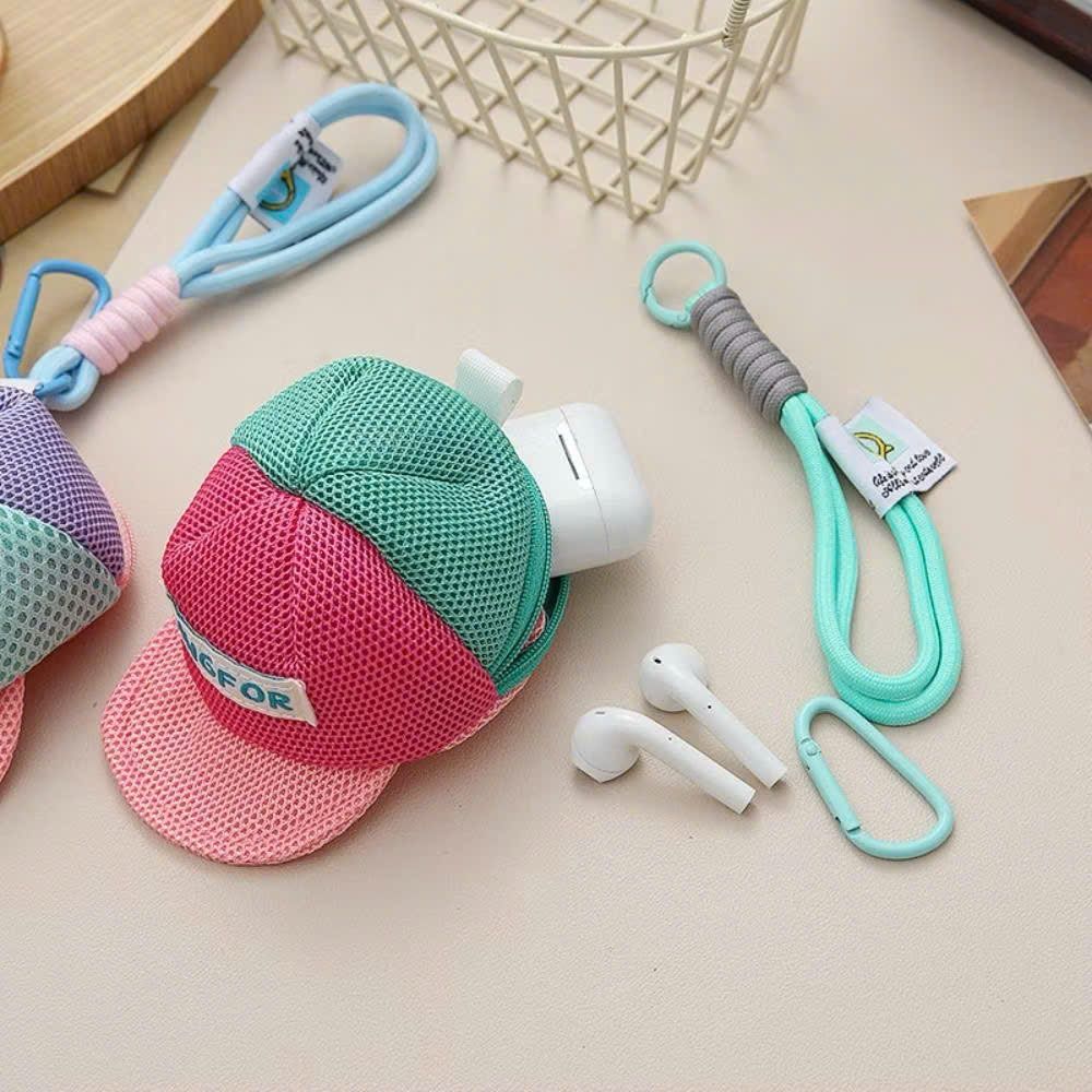 ** Móc khóa nón ba màu kèm dây thừng