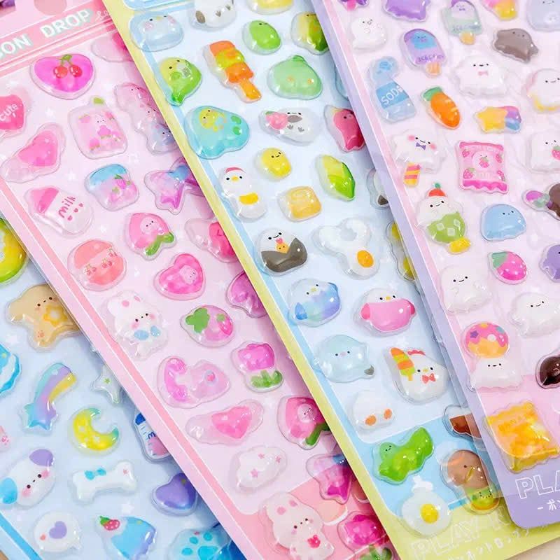 ** Sticker nổi nhiều chủ đề BonBon Drop