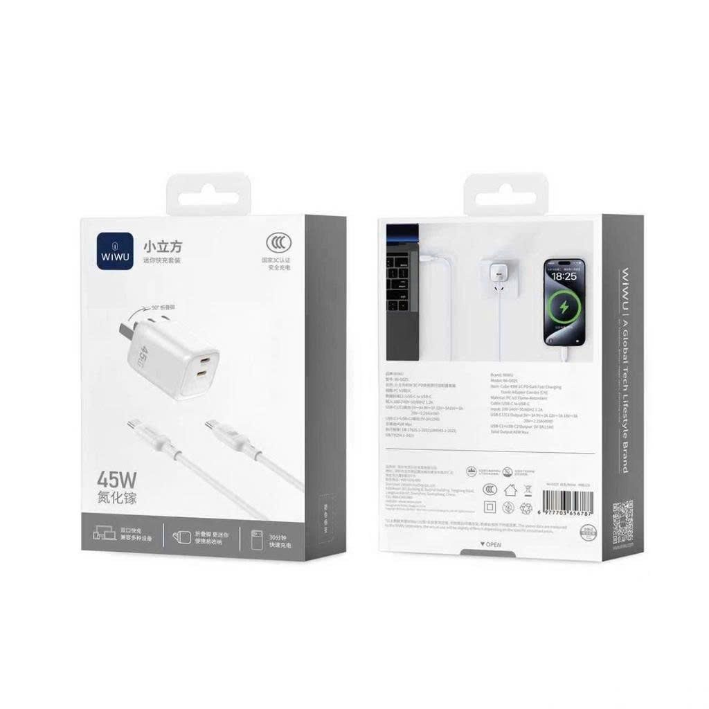 Bộ sạc Type C Wiwu G025 2C 45W