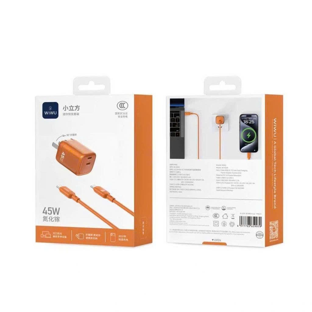 Bộ sạc Type C Wiwu G025 2C 45W