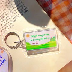 ** Móc khóa mica in câu nói động lực