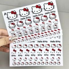 ** Sticker Kitty nơ đỏ 3 phiên bản