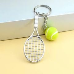 ** Móc khóa vợt Tennis và bóng xanh/cam/tím/đỏ