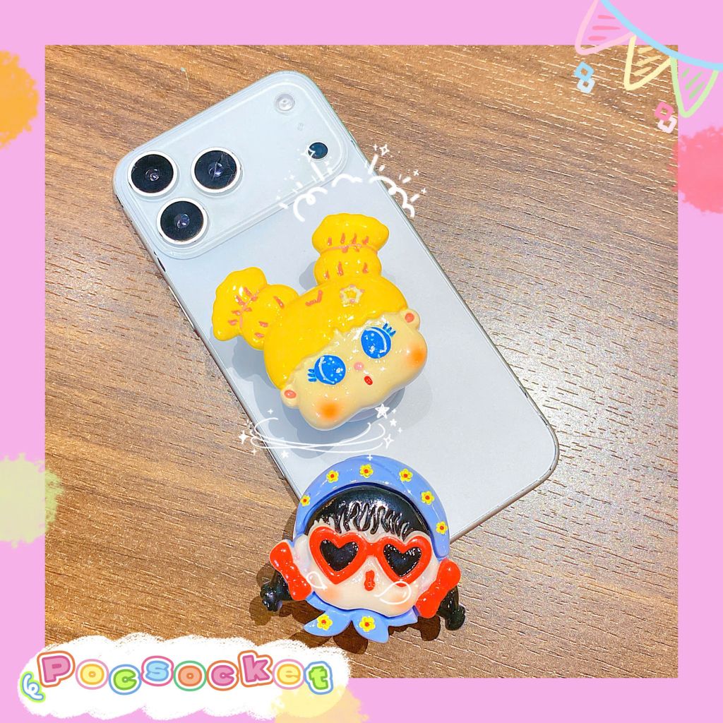 ** Popsocket cô gái khăn xanh