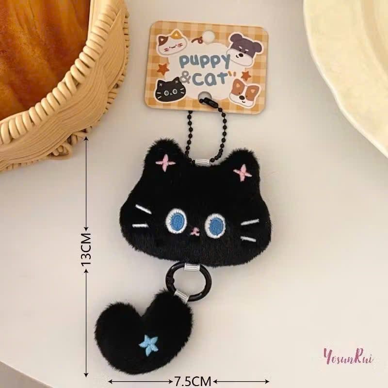 ** Móc khóa bông mèo/cún tách đuôi