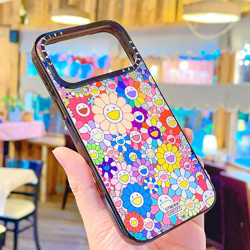 ** Ốp IP 17 Pro Max hoa mặt cười nhiều màu