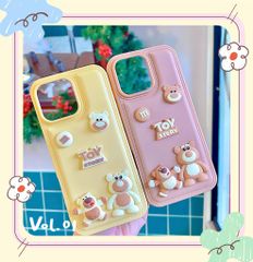 ** Ốp IP 12 Pro Max vân da phồng charm nổi Toy Story