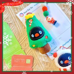 ** Móc khóa gấu Noel