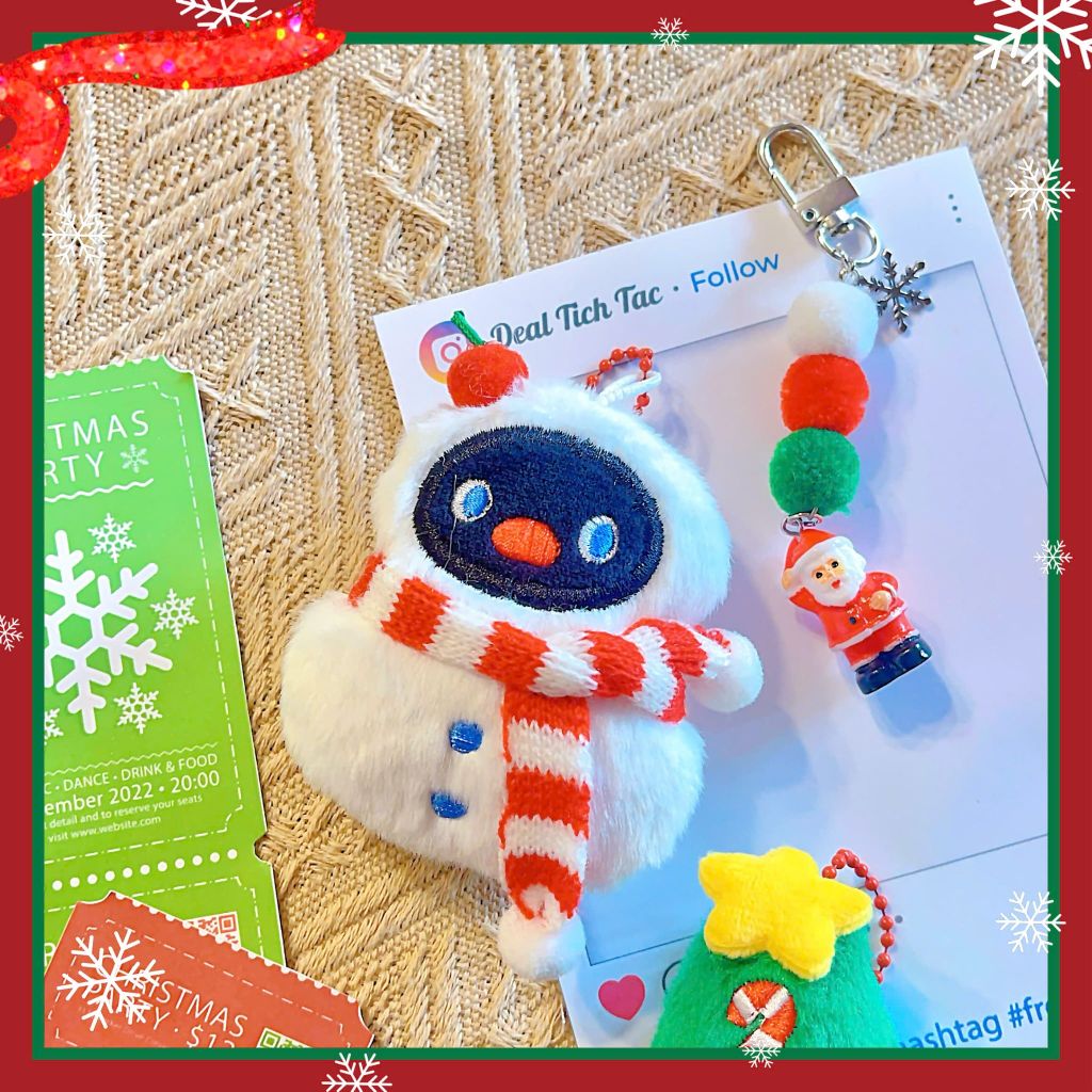 ** Móc khóa gấu Noel