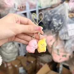 ** Dây đeo điện thoại gà vàng/hồng