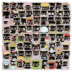 ** Set 6 tấm sticker mèo đen mắt to