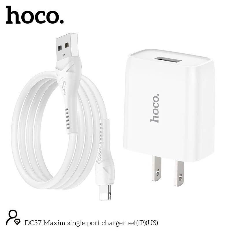 Bộ sạc Lightning Hoco DC57 3A