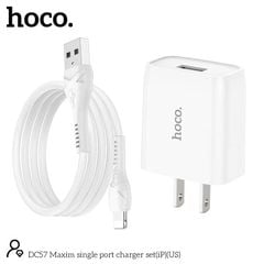 Bộ sạc Lightning Hoco DC57 3A