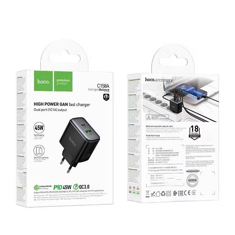 Cóc sạc Hoco C158A 1U 1C 45W