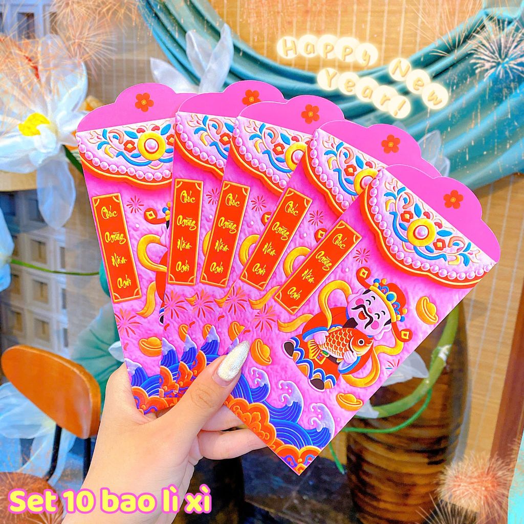 ** Set 10 bao lì xì thần tài