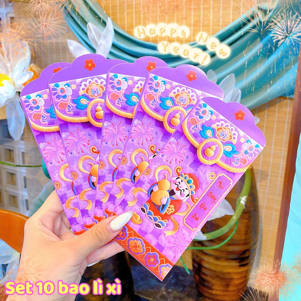 ** Set 10 bao lì xì thần tài