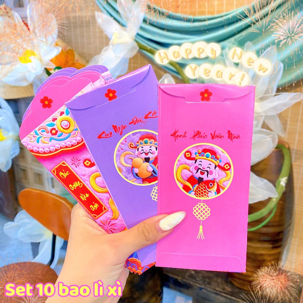 ** Set 10 bao lì xì thần tài