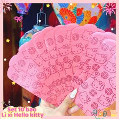 ** Set 10 bao lì xì Kitty hồng