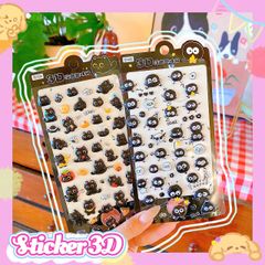 ** Sticker 3D mèo đen