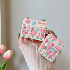 ** Case Airpods Pro 2 dẻo hoa Tulip hồng