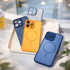 Ốp IP 12 Pro Max nhám hai màu giả magsafe