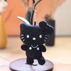 ** Móc khóa bông Kitty da đen