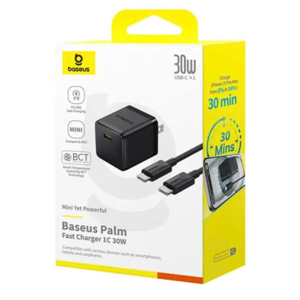 Bộ sạc Type C Baseus Palm 1U 1C 30W
