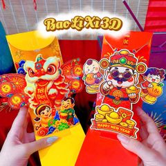 ** Bao lì xì xòe popup 3D cao cấp
