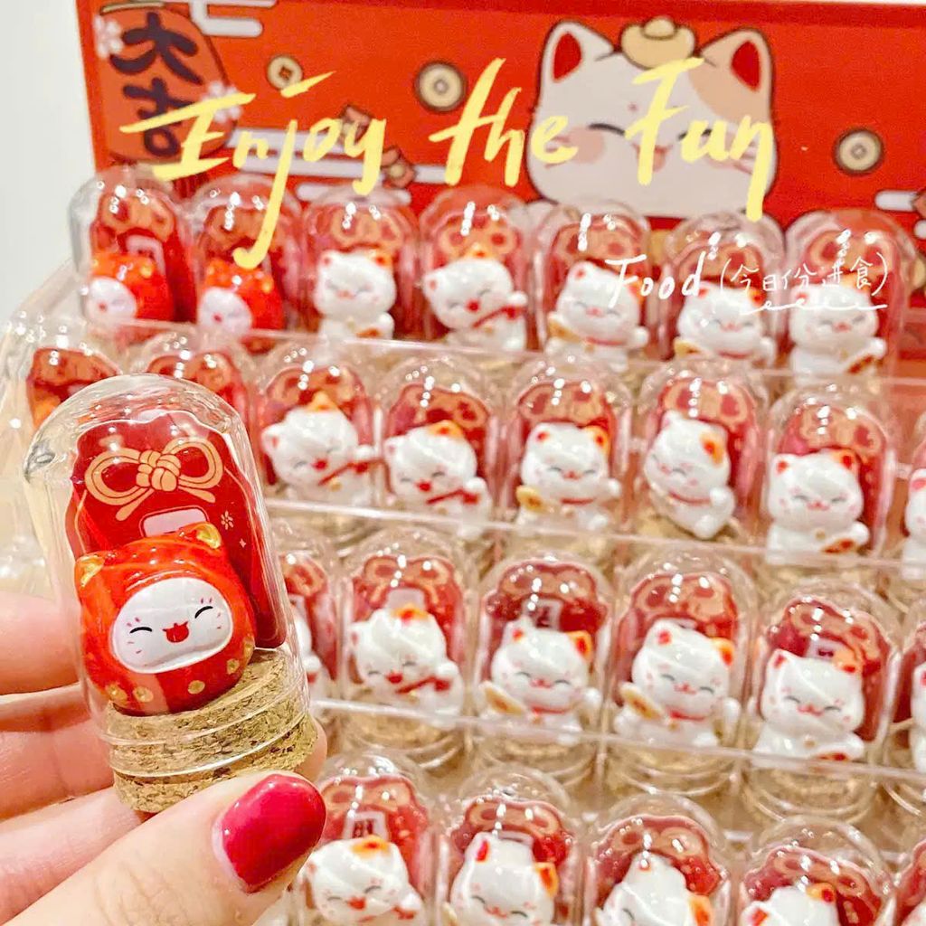 ** Ống mèo thần tài thủy tinh