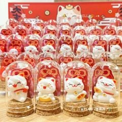 ** Ống mèo thần tài thủy tinh