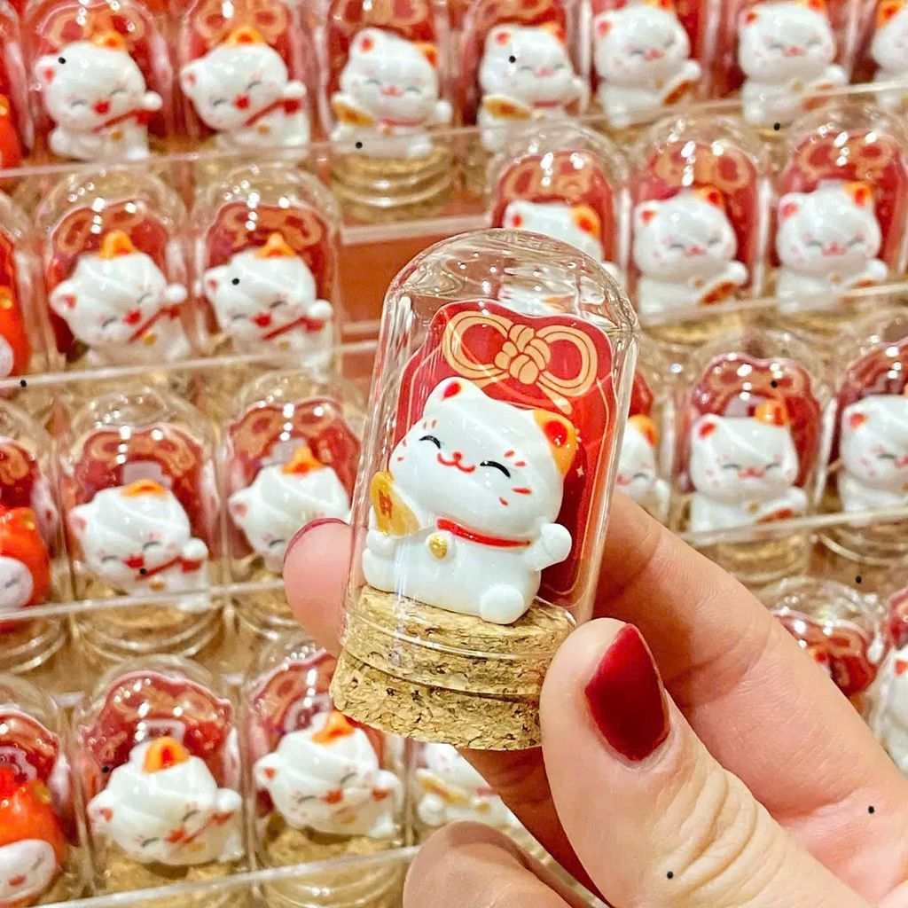 ** Ống mèo thần tài thủy tinh