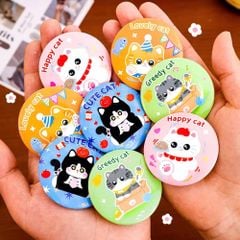 ** Huy hiệu cài áo/balo mèo iu