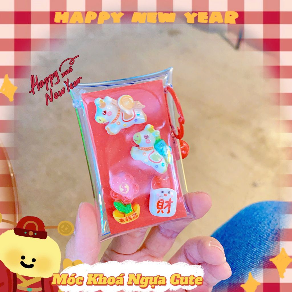 ** Móc khóa túi nhựa Kitty/ngựa cute