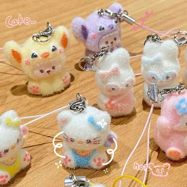 ** Dây đeo điện thoại phủ lông