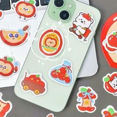 ** Set sticker táo cắn dở nhiều hình cute