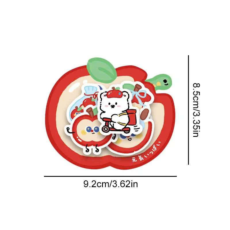 ** Set sticker táo cắn dở nhiều hình cute