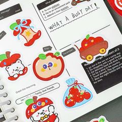 ** Set sticker táo cắn dở nhiều hình cute