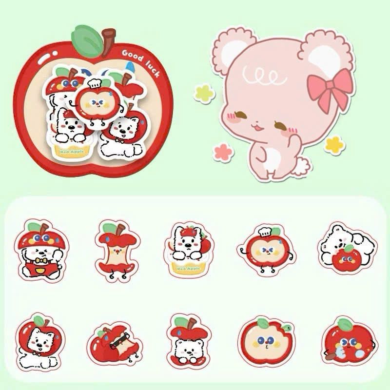 ** Set sticker táo cắn dở nhiều hình cute